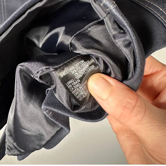 Tahari Arthur S Levine Classics Navy Cotton Button Down Collared Vest Women's 10 - Picture 7 of 7